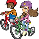 Clipart of Kids Riding Bikes (Cliparts) bicycle, clipart,gir, riding ,bike